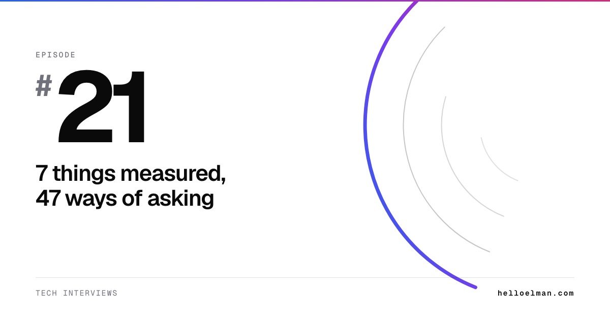 Episode 21. 7 things measured, 47 ways of asking