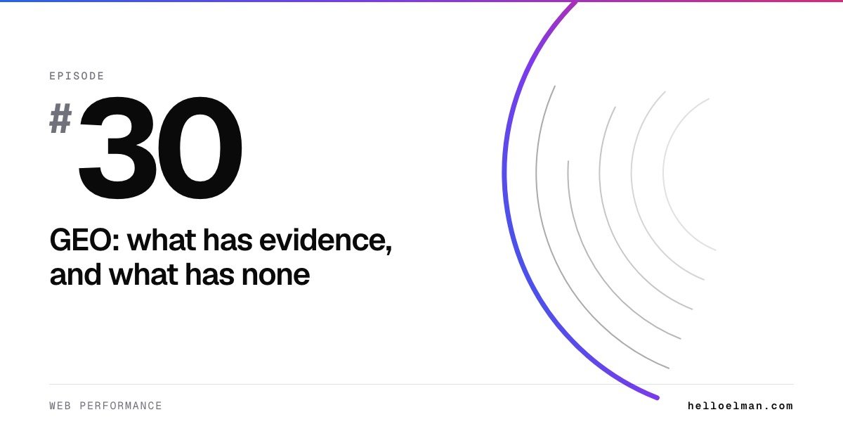 Episode 30. GEO: what has evidence, and what has none