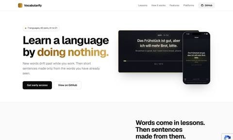Vocabularify, first screen